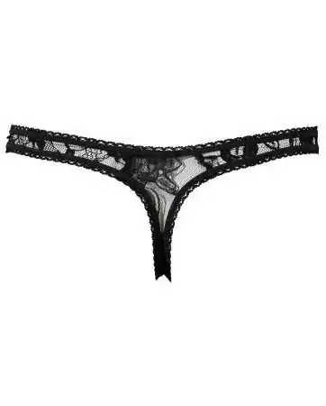 Black lace crotchless string - R2320002