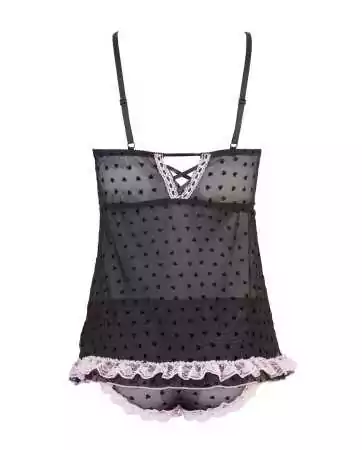 Black sheer nightie and matching panties - R2250080
