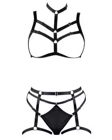 Harness bra and garter belt string set - R24804761101