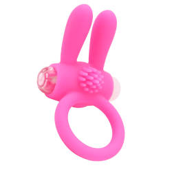 Anneau Vibrant Rabbit Rose Silicone 1 dosette de lubrifiant — Pocket Pleasure
