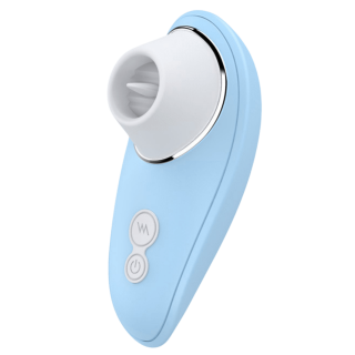 Stimulateur Clitoridien à Langue Bleu 1 dosette de lubrifiant — Pocket Pleasure - Oralove