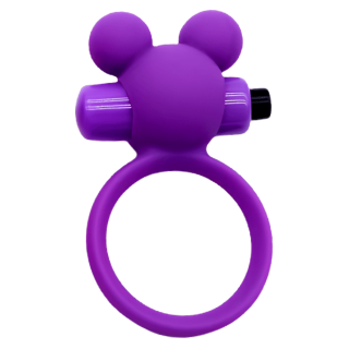 Anneau Vibrant Ourson Violet 1 dosette de lubrifiant — Pocket Pleasure - Oralove