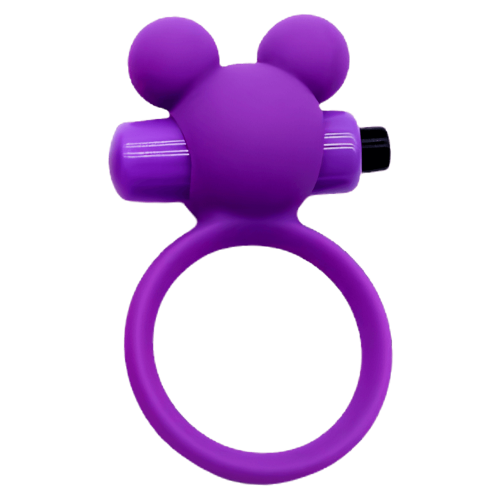 Anneau Vibrant Ourson Violet 1 dosette de lubrifiant — Pocket Pleasure - Oralove