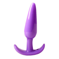Plug anal violet souple base évasée Pocket Pleasure 1 dosette de lubrifiant