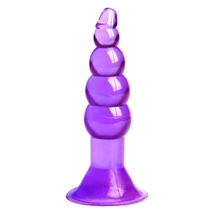 Plug Anal Ventouse Boules Jelly 11 cm Pocket Pleasure 1 dosette lubrifiant - Oralove
