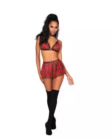 Schoolgirl costume with mini-skirt and bra - DG12503COS