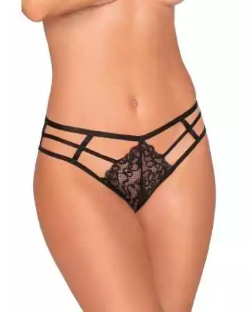 String dentelle noir aux multiples lanières - DG1469BLK