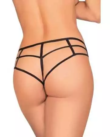 String dentelle noir aux multiples lanières - DG1469BLK