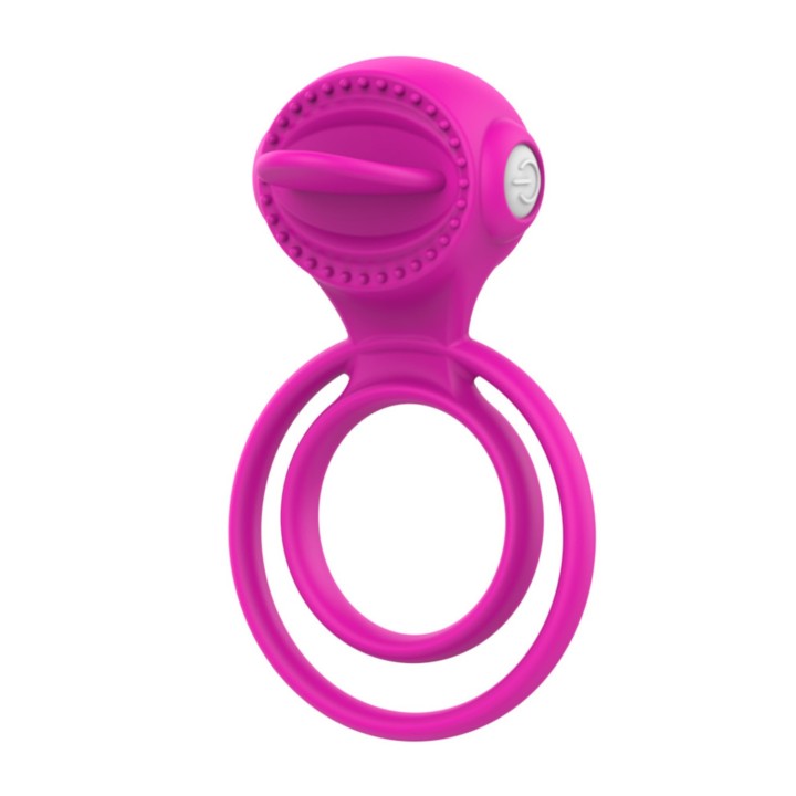Anneau vibrant 1 seul mode de vibration très extensible rose Pocket Pleasure 1 dosette de lubrifiant - Oralove