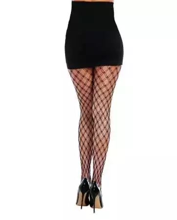 Large fishnet tights in a diamond shape - DG0369BLK