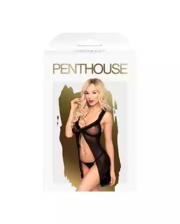 Black After Sunset matching babydoll and thong - PH0007BLK
