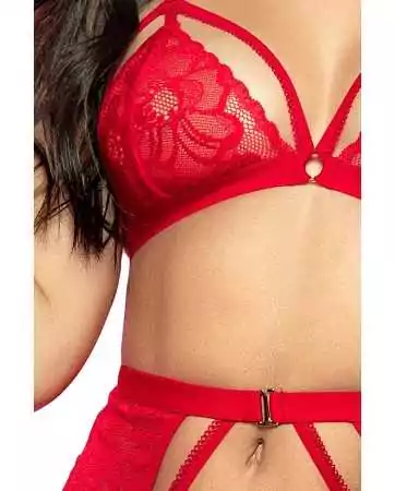 Set of three red lace pieces - MAL8561RED