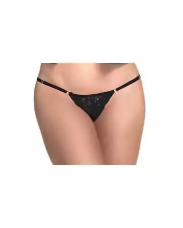 String in pizzo nero - MAL107BLK