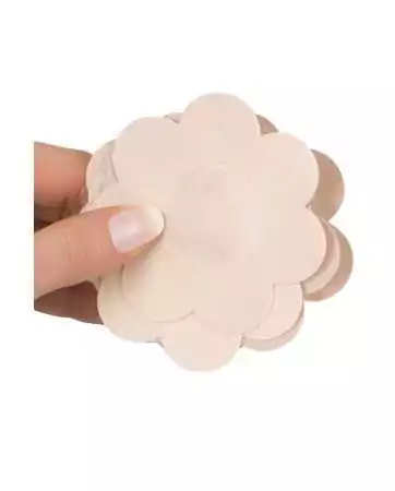 Adhesive flesh-colored floral-shaped nipple covers - FS700584