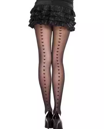 Fancy tights with heart-shaped lines - MH7279BLK