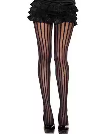 Fancy tights with opaque lines - MH7231BLK