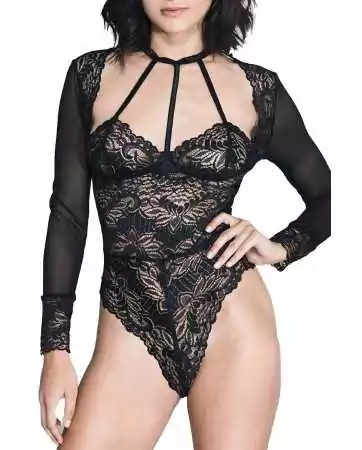 Long-sleeved bodysuit with embellishments - ML80047BLK