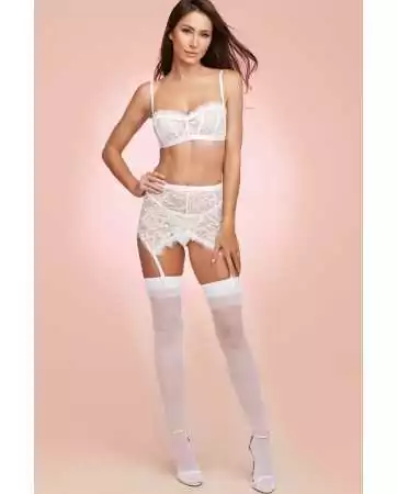 Conjunto branco de 3 peças em renda - DG11499WHT