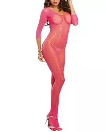Body in rete aperto sul cavallo di colore rosa neon - DG0015HPK