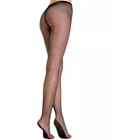 Black fishnet tights with reinforced feet - MH9002BLK