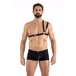 Harnais homme simili cuir double lanières sur épaule