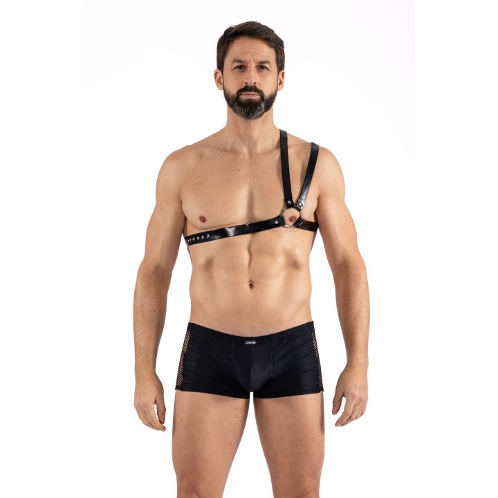 Harnais homme simili cuir double lanières sur épaule - Oralove