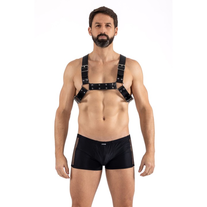 Harnais homme simili cuir avec sangles croisées dans le dos - Oralove