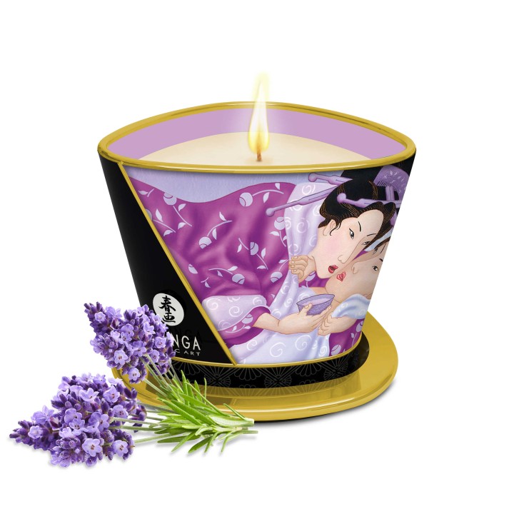 Bougie de massage lueur et caresses - Lavande - Oralove