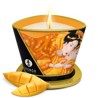Bougie de massage lueur et caresses - Mangue - Oralove
