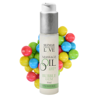 Huile de massage comestible bubble gum 50ml - Oralove