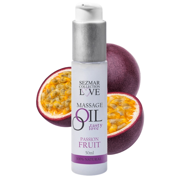 Huile de massage comestible Fruit de la passion 50ml - Oralove