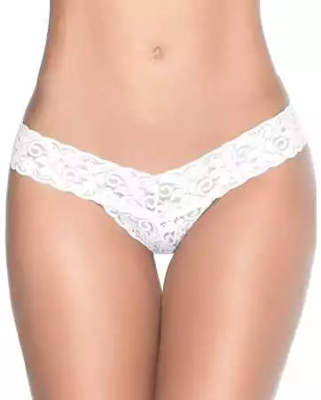 Tanga branco sexy em renda - MAL94WHT