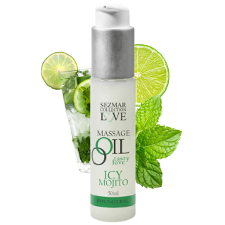 Huile de massage comestible mojito menthe 50ml - Oralove