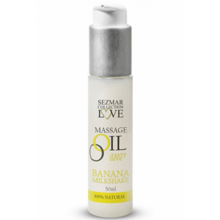 Huile de massage comestible milkshake banane 50ml - Oralove
