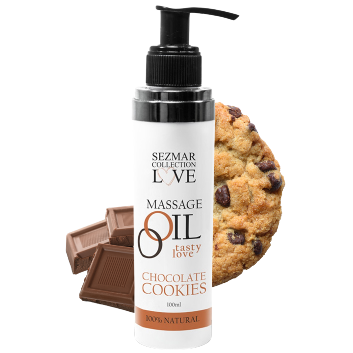 Huile de massage comestible cookie chocolat 100ml 100% naturelle - Oralove