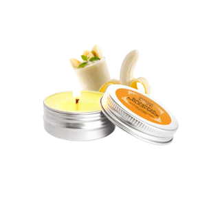 Mini Bougie de massage milshake banane 30ml 100% naturelle - Oralove
