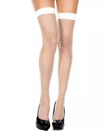 White fishnet stockings - MH4930WHT