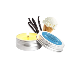 Mini Bougie de massage glace vanille 30ml 100% naturelle - Oralove