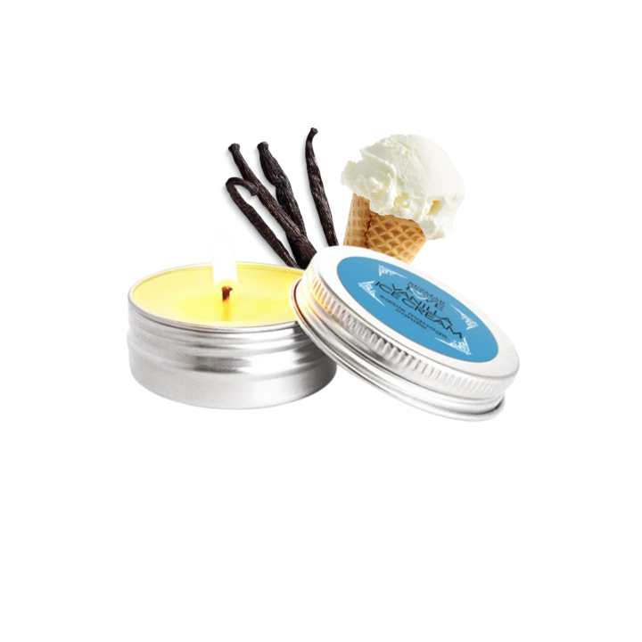 Mini Bougie de massage glace vanille 30ml 100% naturelle - Oralove
