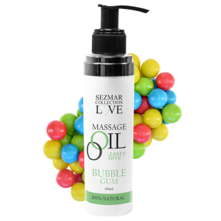 Huile de massage comestible bubble gum 100ml 100% naturelle - Oralove
