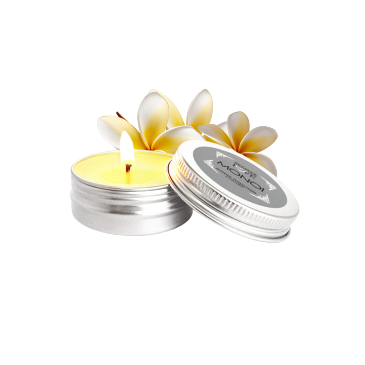 Mini Bougie de massage Monoï 30ml 100% naturelle - Oralove