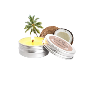 Mini Bougie de massage Noix de coco 30ml 100% naturelle - Oralove