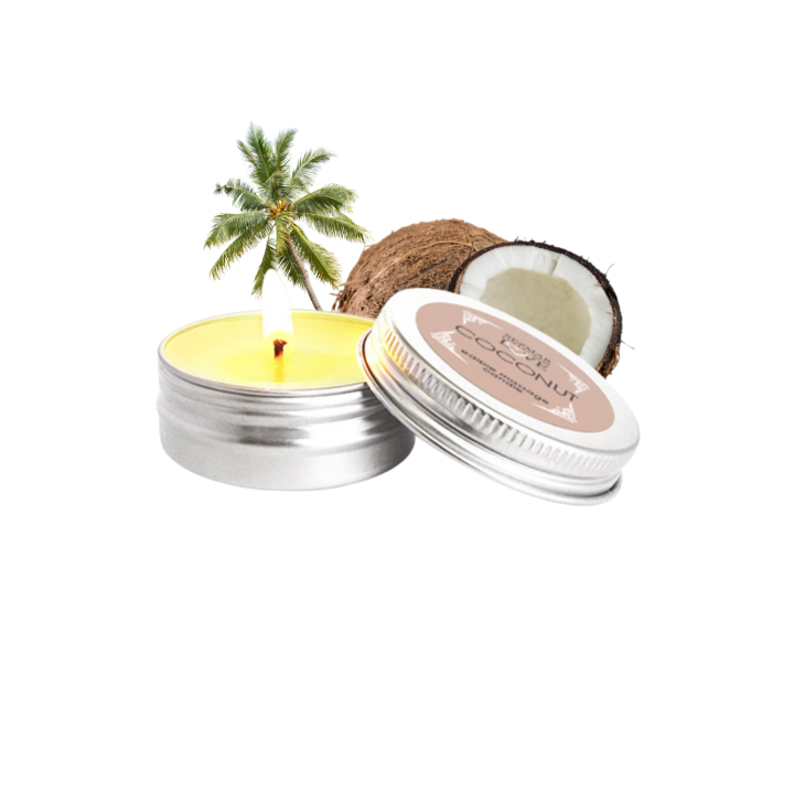 Mini Bougie de massage Noix de coco 30ml 100% naturelle - Oralove