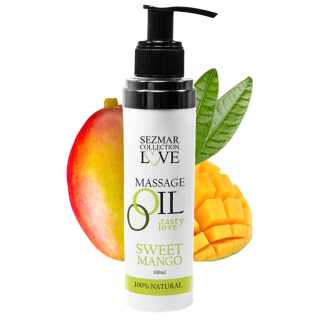Huile de massage comestible mangue 100ml 100% naturelle - Oralove