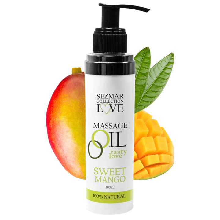 Huile de massage comestible mangue 100ml 100% naturelle - Oralove