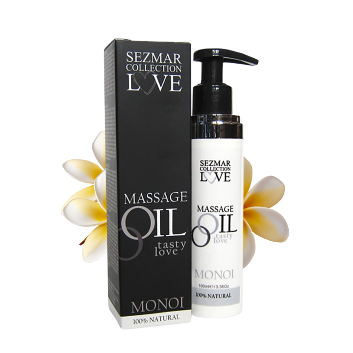 Huile de massage comestible 100% naturelle monoï 100ml - Oralove