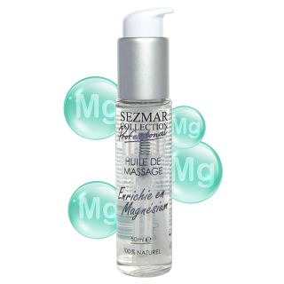 Huile de massage professionnelle Enrichie en Magnésium 100% naturelle 50 ml - Oralove