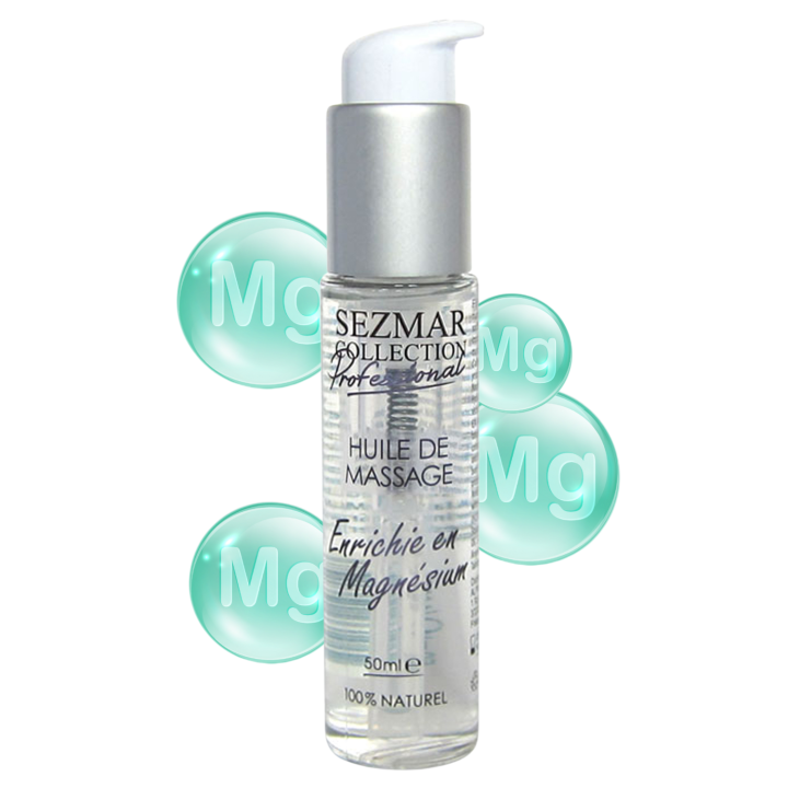 Huile de massage professionnelle Enrichie en Magnésium 100% naturelle 50 ml - Oralove