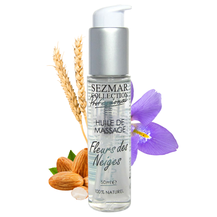Huile de massage professionnelle Fleurs des Neiges 100% naturelle 50 ml - Oralove