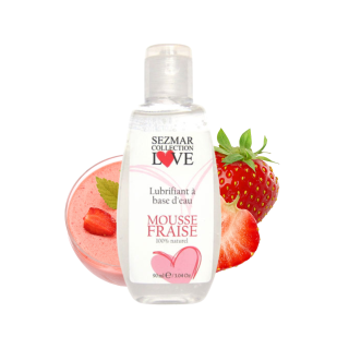 Lubrifiant à base d'eau 100% naturel Mousse fraise 90 ml - Oralove